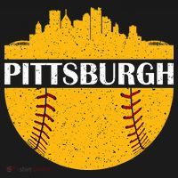 Distressed Novelty Pirate Pittsburgh Baseball Cityscape USA-Made Doggie Bandana thumb 2