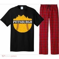 Distressed Novelty Pirate Pittsburgh Baseball Cityscape Pajama Set thumb 0