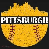Distressed Novelty Pirate Pittsburgh Baseball Cityscape Women's Hoodie thumb 2
