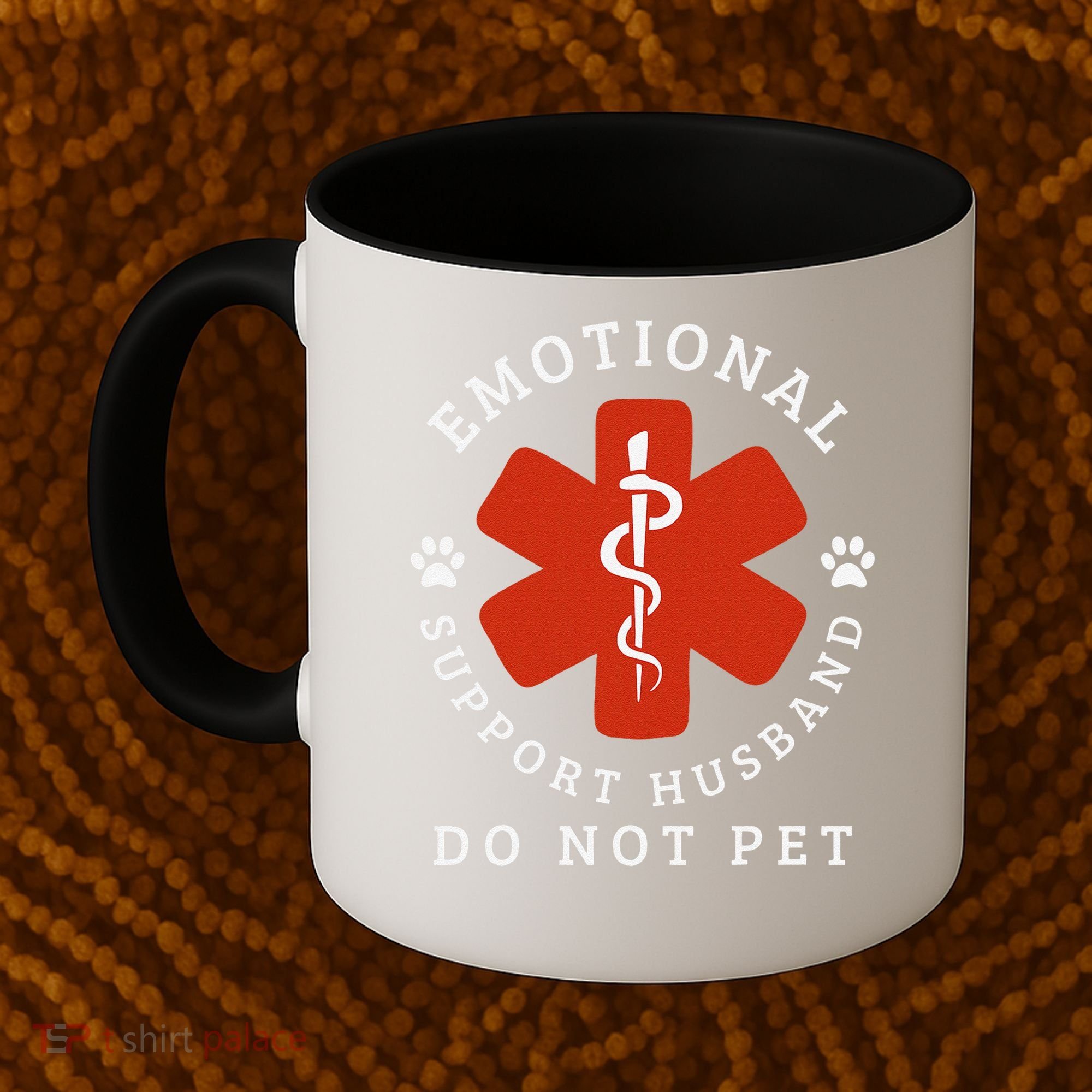 Do Not Pet Emotional Support Husband Funny Coffee Mug