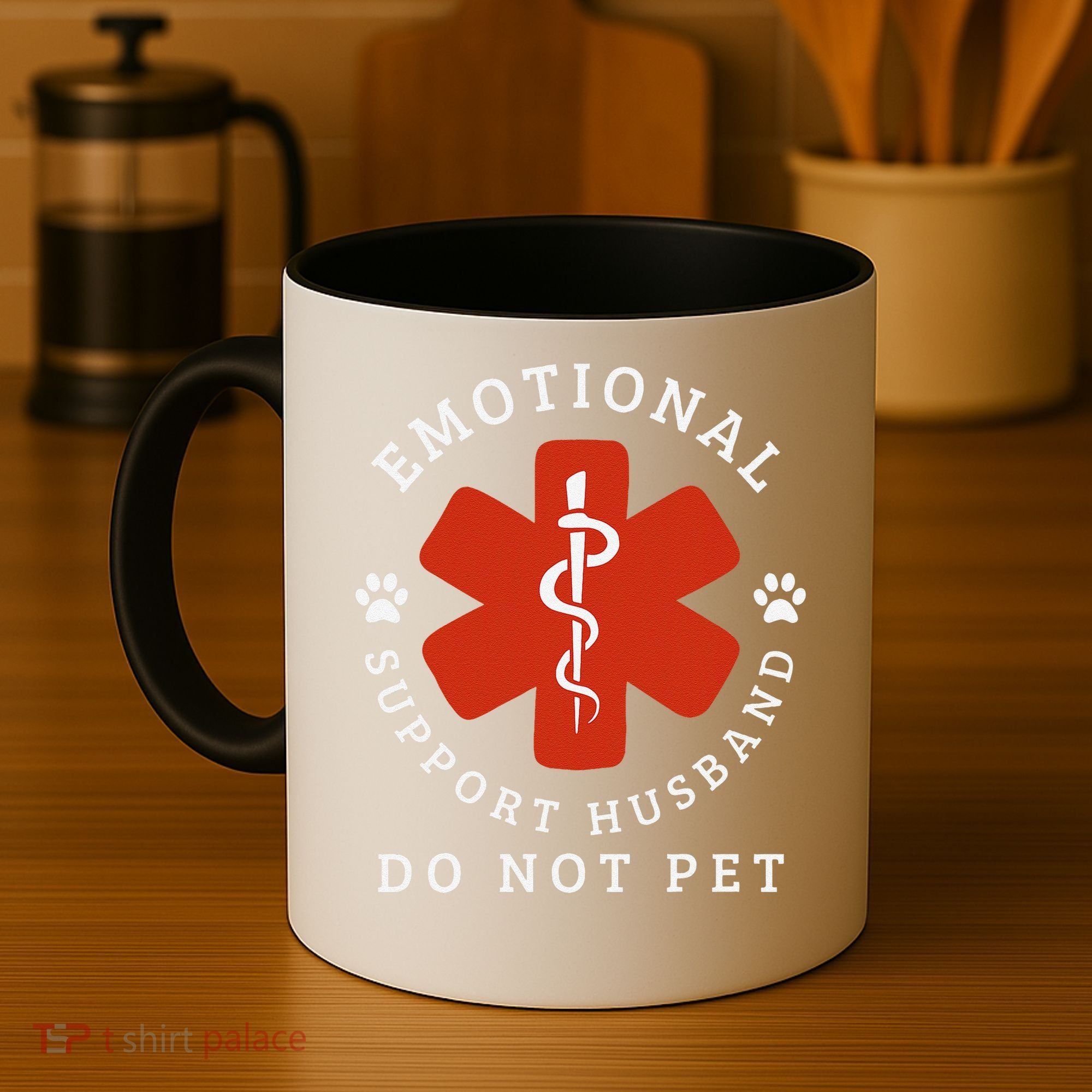 Do Not Pet Emotional Support Husband Funny Coffee Mug