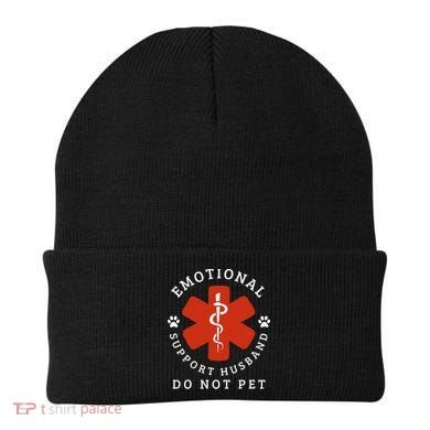 Do Not Pet Emotional Support Husband Funny Beanie