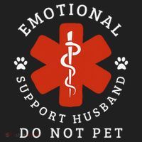 Do Not Pet Emotional Support Husband Funny Beanie thumb 2