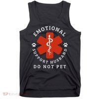 Do Not Pet Emotional Support Husband Funny Tank Top thumb 0