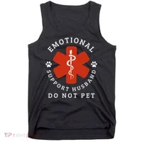 Do Not Pet Emotional Support Husband Funny Tank Top thumb 0
