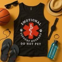 Do Not Pet Emotional Support Husband Funny Tank Top thumb 4