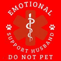 Do Not Pet Emotional Support Husband Funny Santa Hat thumb 1