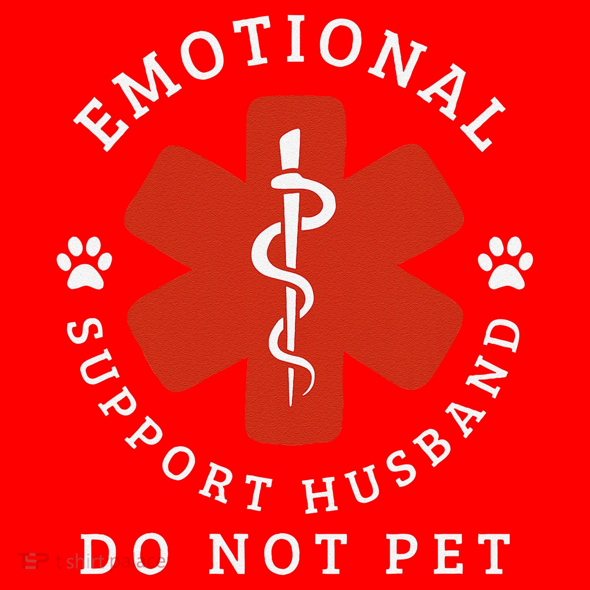 Do Not Pet Emotional Support Husband Funny Santa Hat
