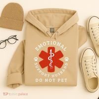 Do Not Pet Emotional Support Husband Funny Hoodie thumb 4