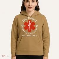 Do Not Pet Emotional Support Husband Funny Hoodie thumb 5