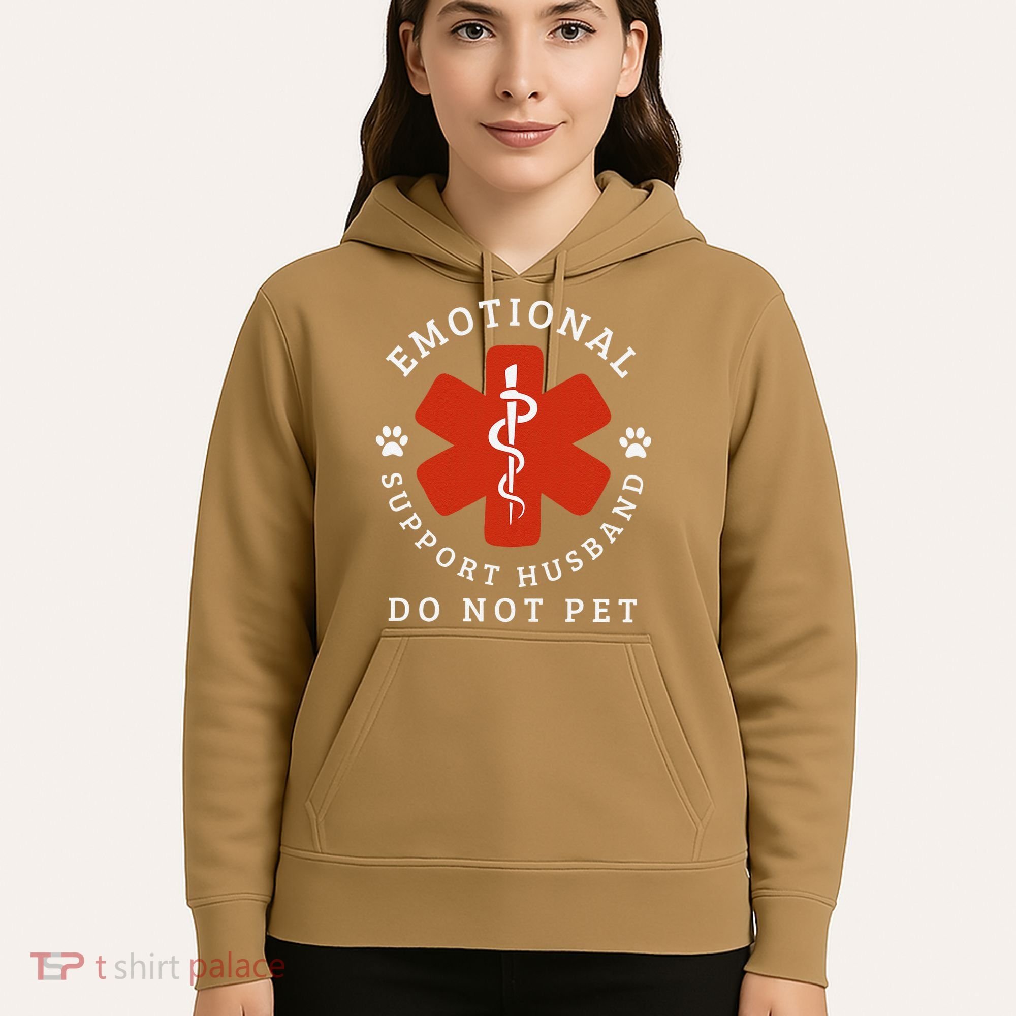 Do Not Pet Emotional Support Husband Funny Hoodie