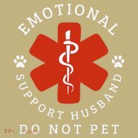 Do Not Pet Emotional Support Husband Funny Long Sleeve Shirt thumb 2