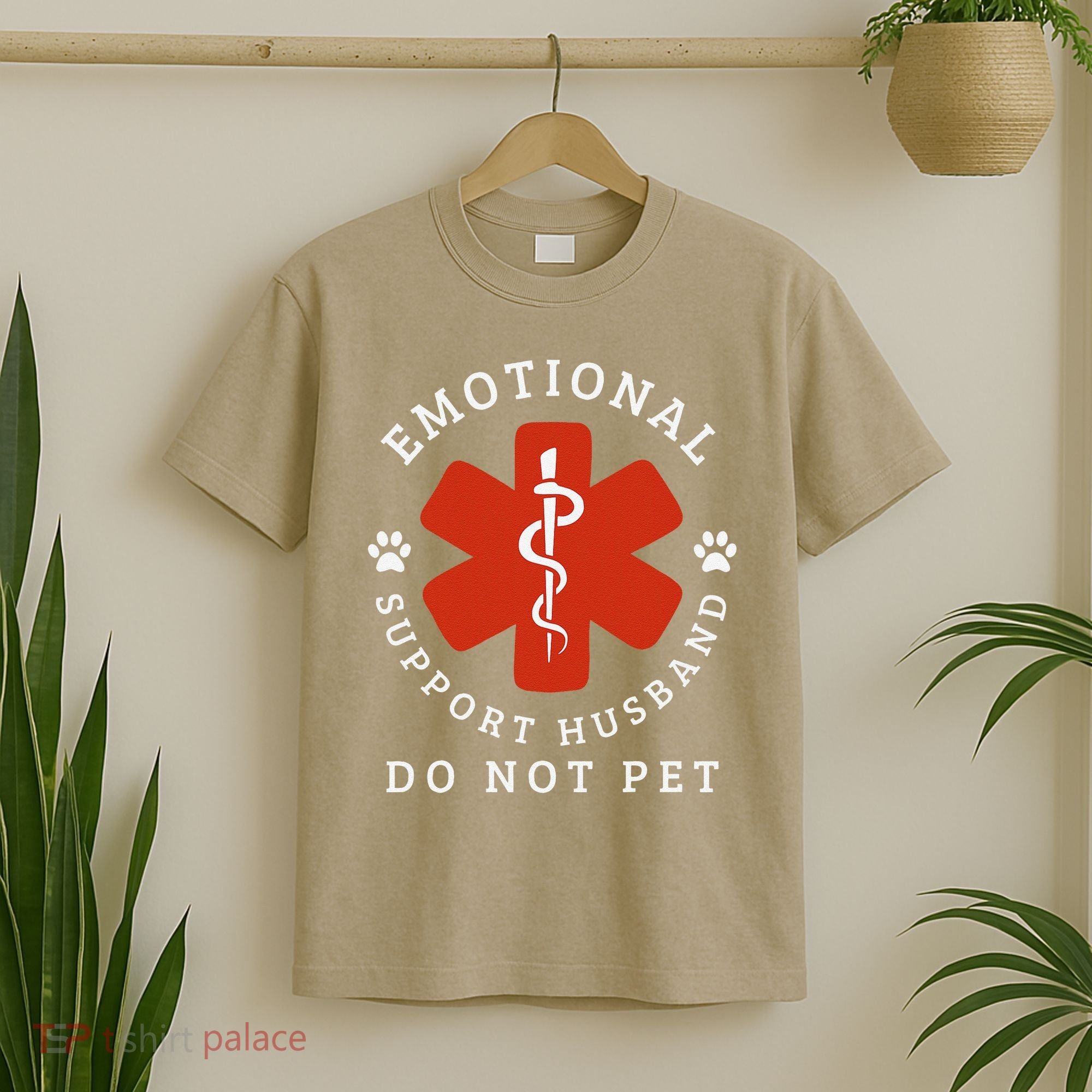 Do Not Pet Emotional Support Husband Funny T-Shirt