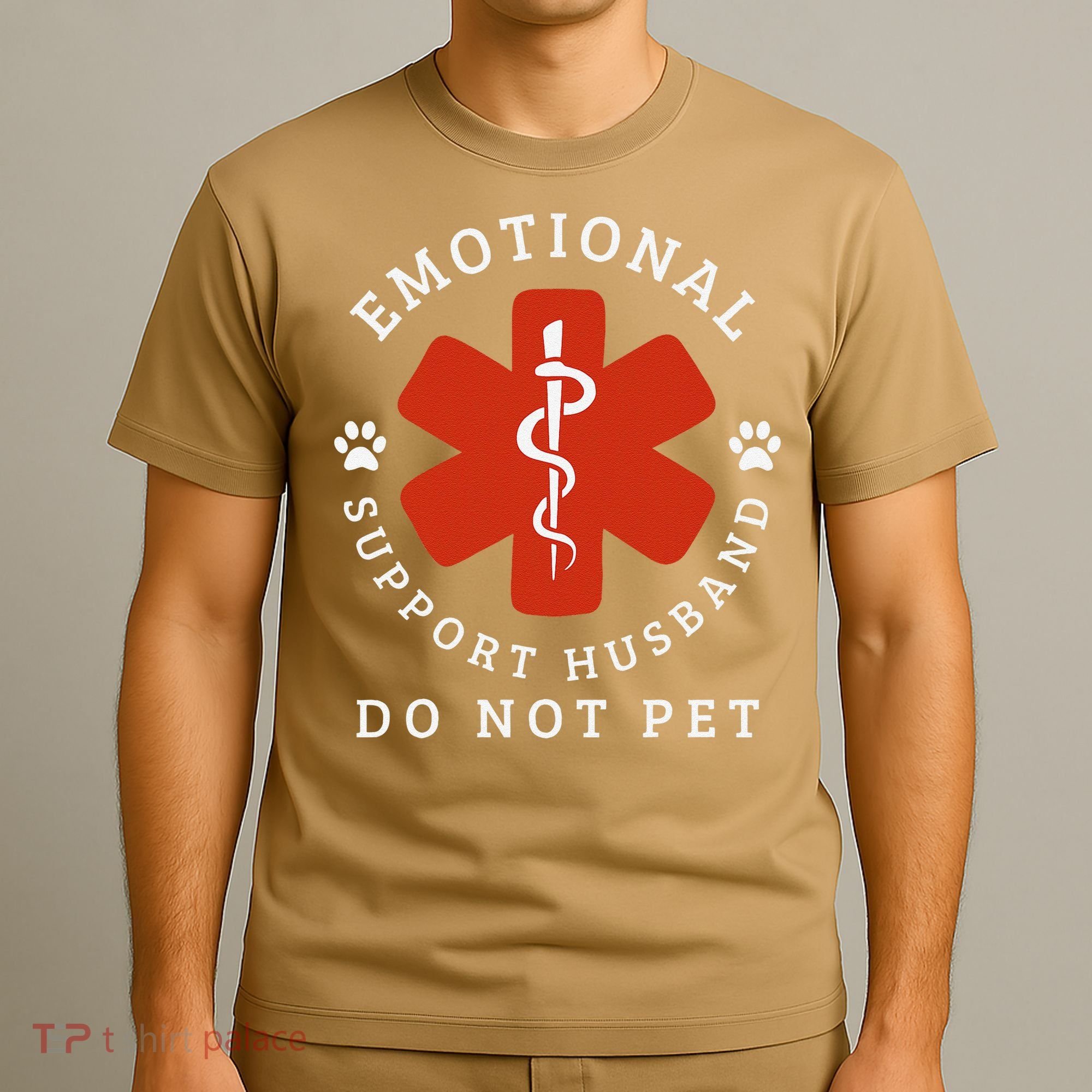 Do Not Pet Emotional Support Husband Funny T-Shirt