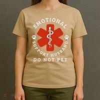 Do Not Pet Emotional Support Husband Funny T-Shirt thumb 4