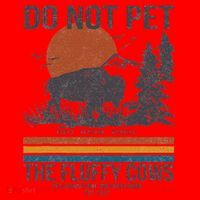 Do Not Pet The Fluffy Cows Yellowstone National Park Santa Hat thumb 1