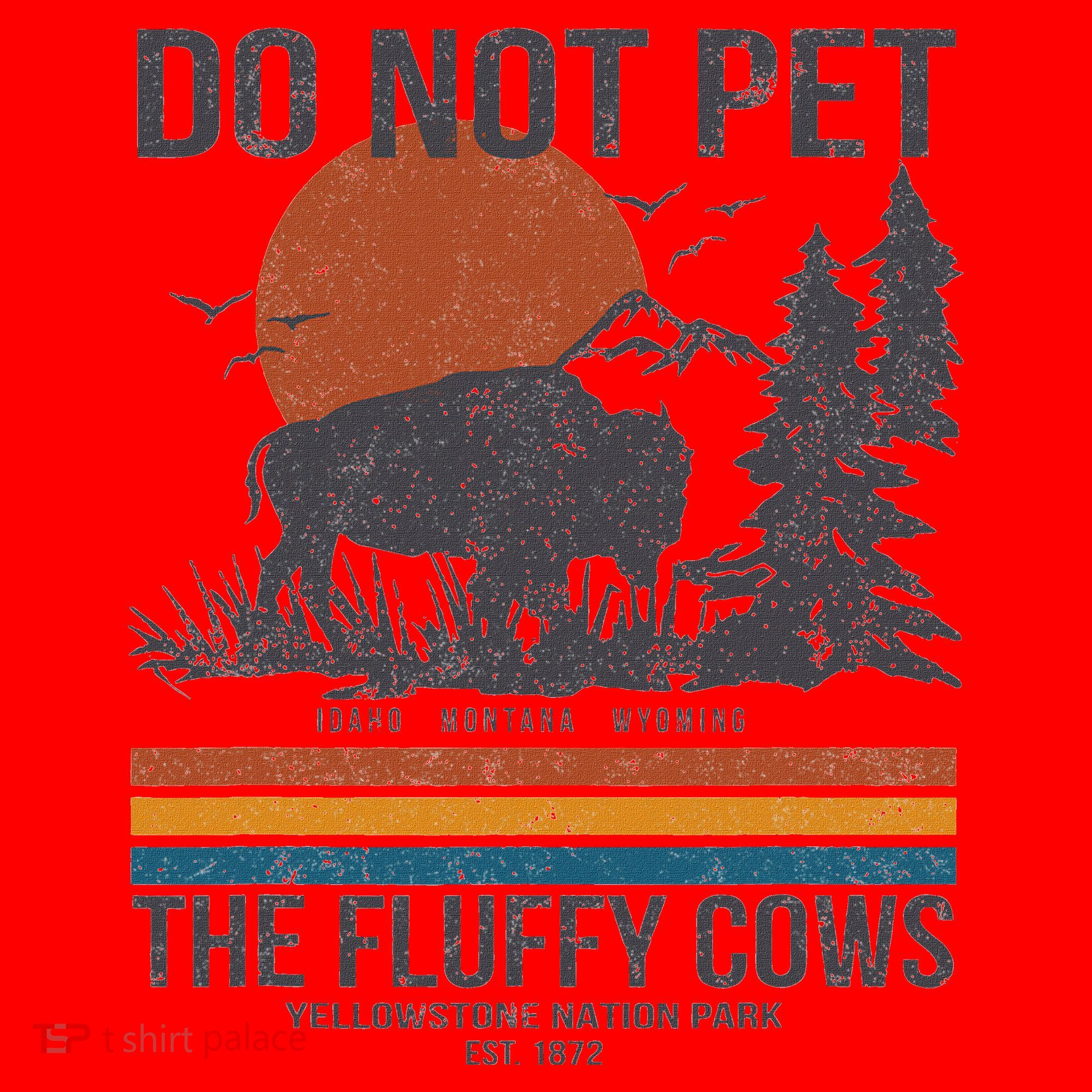 Do Not Pet The Fluffy Cows Yellowstone National Park Santa Hat