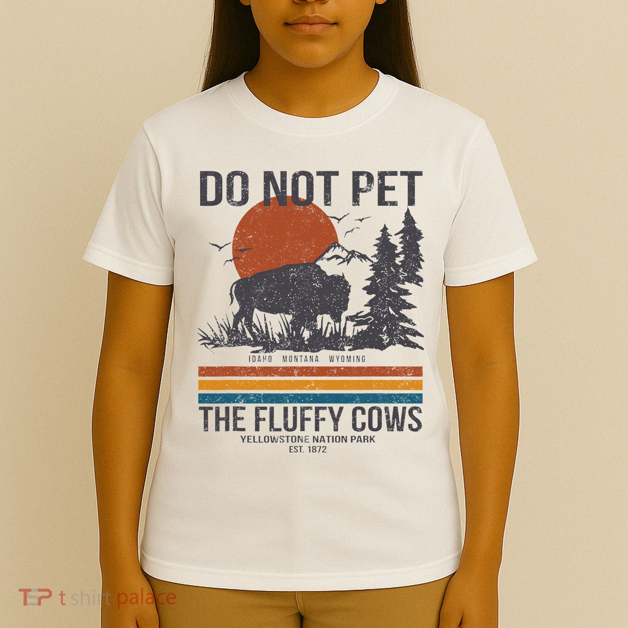Do Not Pet The Fluffy Cows Yellowstone National Park T-Shirt