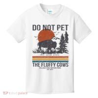 Do Not Pet The Fluffy Cows Yellowstone National Park Kids T-Shirt thumb 0