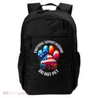 Do Not Pet Emotional Support Husband Funny US Flag Women Backpack thumb 0