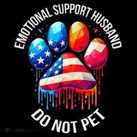 Do Not Pet Emotional Support Husband Funny US Flag Women Coffee Mug thumb 5