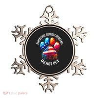 Do Not Pet Emotional Support Husband Funny US Flag Women Ornament thumb 0