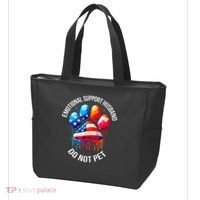 Do Not Pet Emotional Support Husband Funny US Flag Women Tote Bag thumb 3