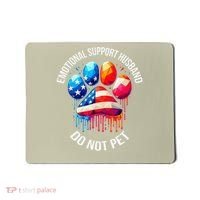 Do Not Pet Emotional Support Husband Funny US Flag Women Mousepad thumb 0