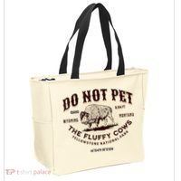 Do Not Pet The Fluffy Cows Bison Yellowstonê National Park Tote Bag thumb 2