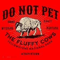 Do Not Pet The Fluffy Cows Bison Yellowstonê National Park Santa Hat thumb 1