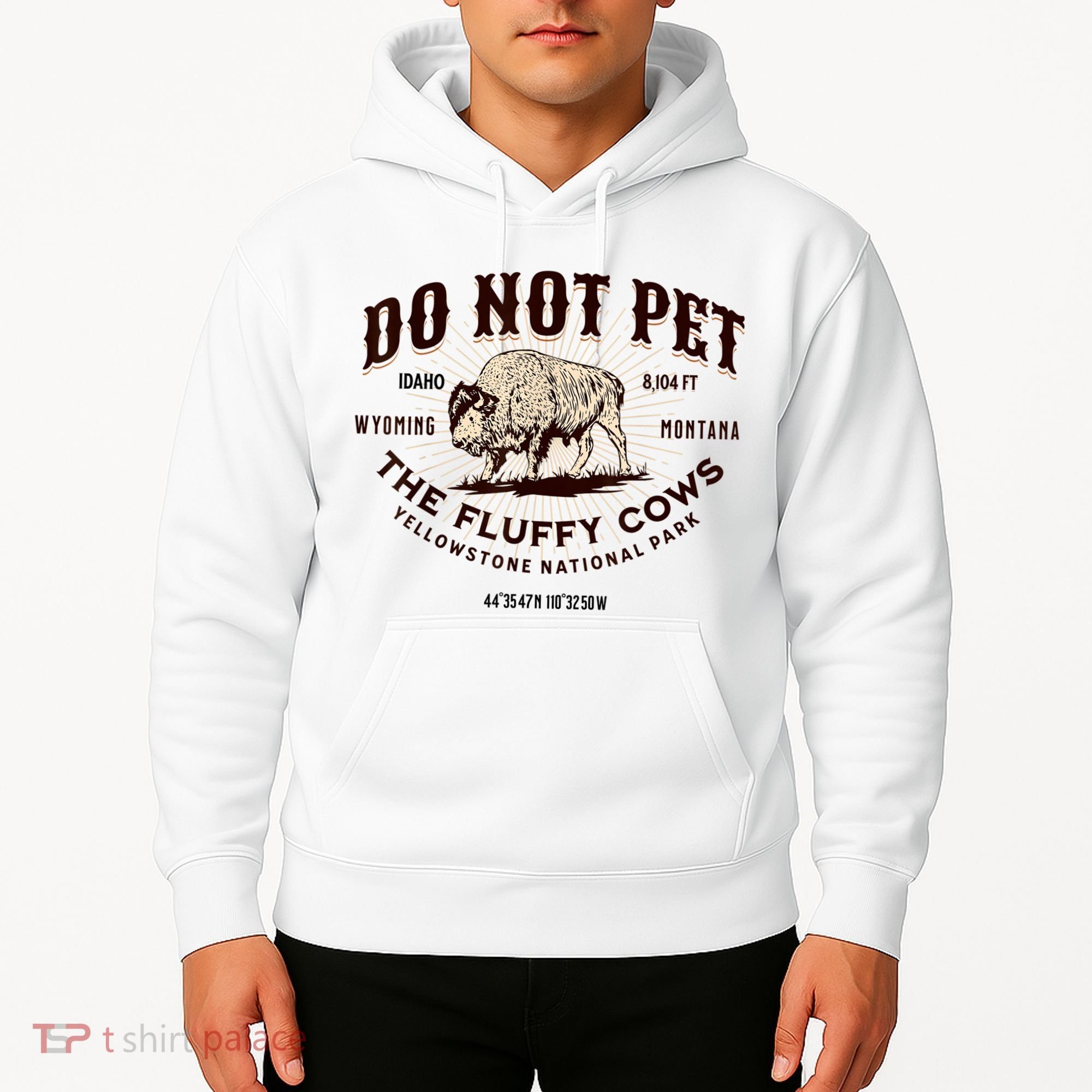 Do Not Pet The Fluffy Cows Bison Yellowstonê National Park Hoodie