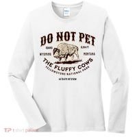 Do Not Pet The Fluffy Cows Bison Yellowstonê National Park Women's Long Sleeve Shirt thumb 0
