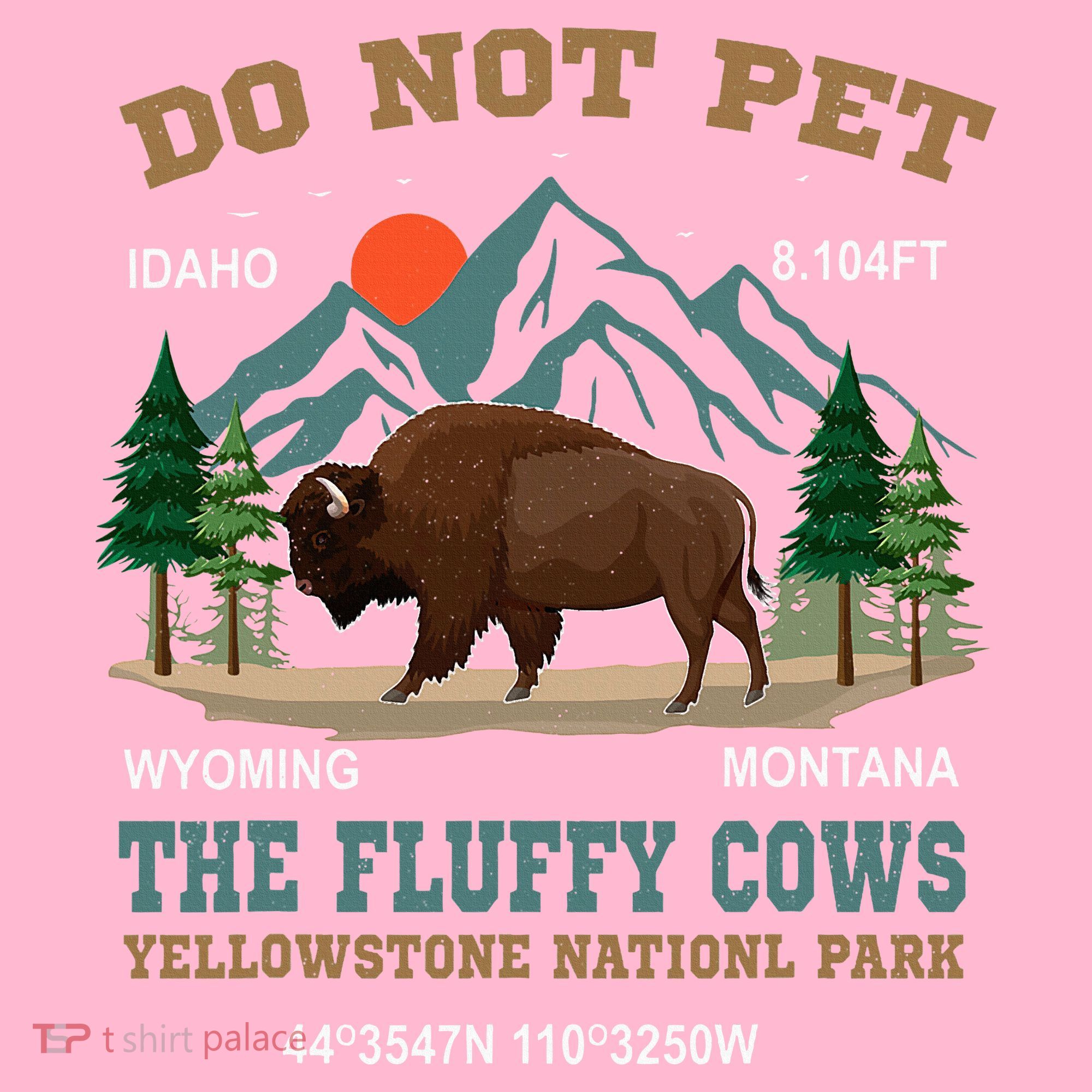 Do Not Pet The Fluffy Cows Bison Yellowstone National Park Women's T-Shirt