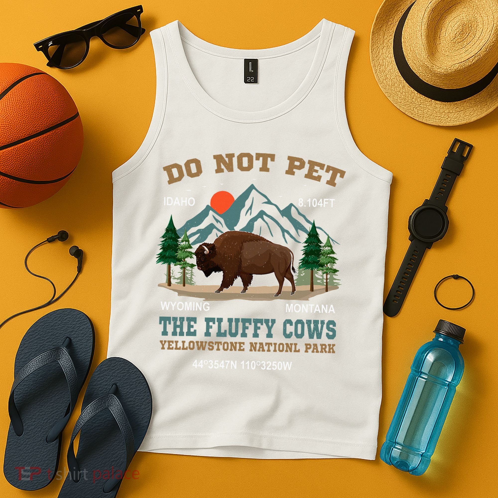 Do Not Pet The Fluffy Cows Bison Yellowstone National Park Tank Top