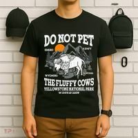 Do Not Pet The Fluffy Cows Bison Yellowstone National Park T-Shirt thumb 6