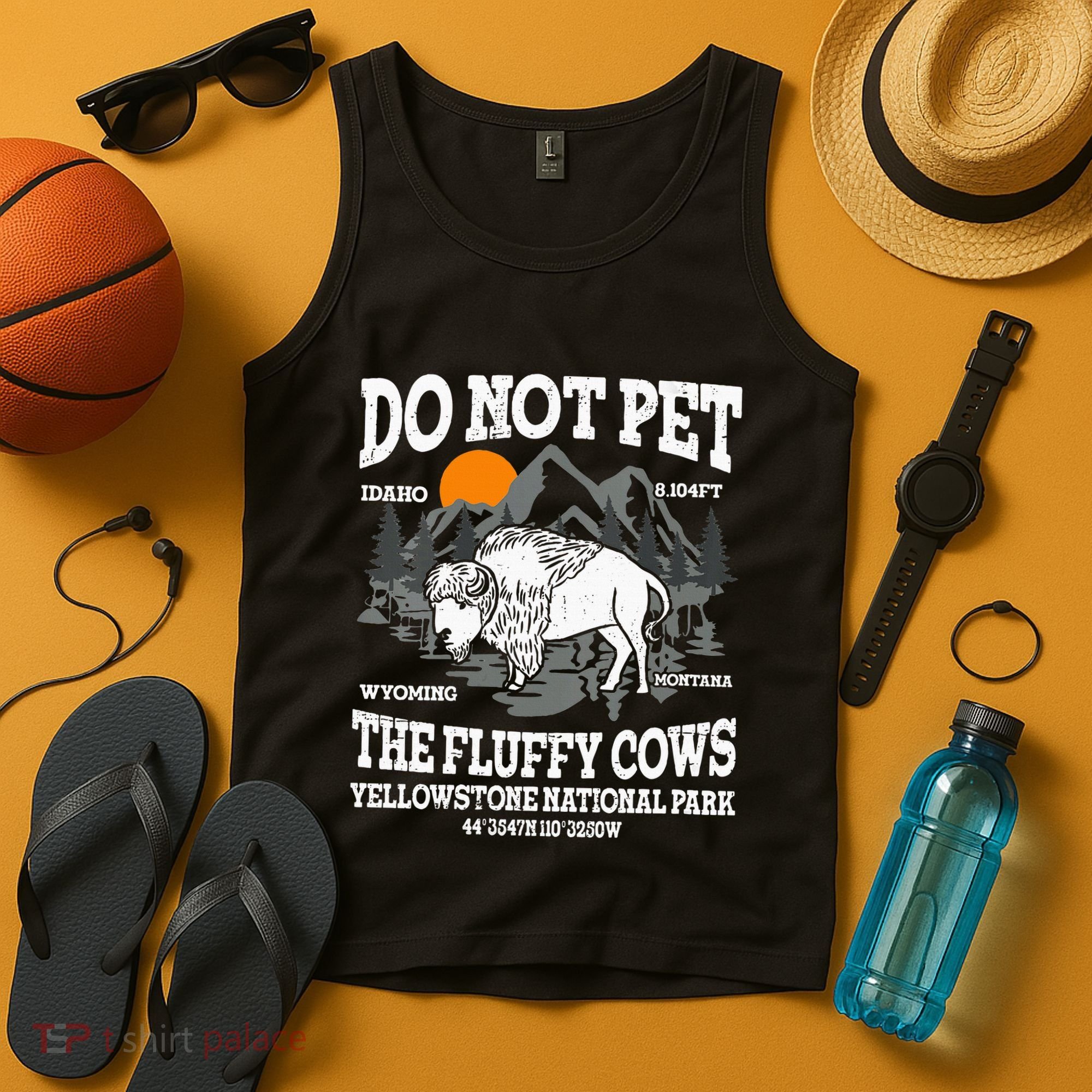 Do Not Pet The Fluffy Cows Bison Yellowstone National Park Tank Top