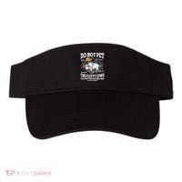Do Not Pet The Fluffy Cows Bison Yellowstone National Park Visor thumb 0