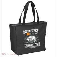 Do Not Pet The Fluffy Cows Bison Yellowstone National Park Tote Bag thumb 2