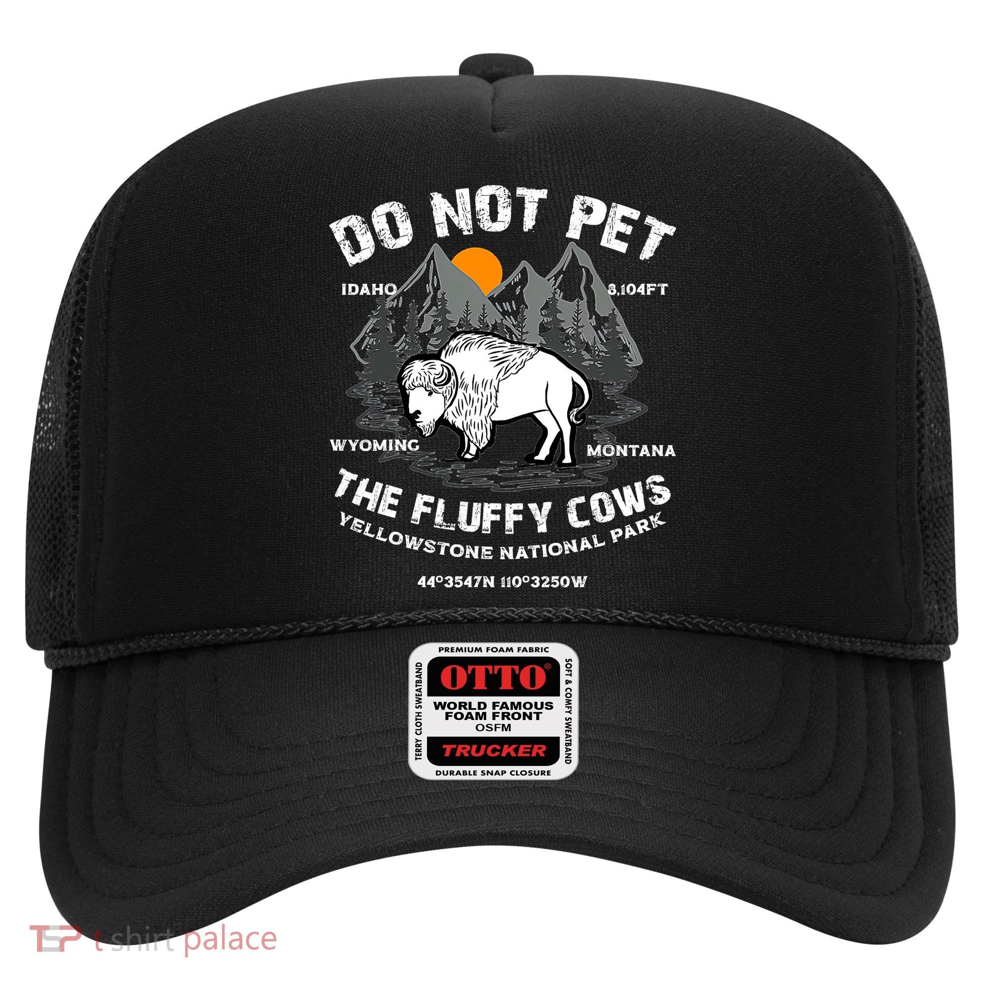 Do Not Pet The Fluffy Cows Bison Yellowston.e Funny Hat