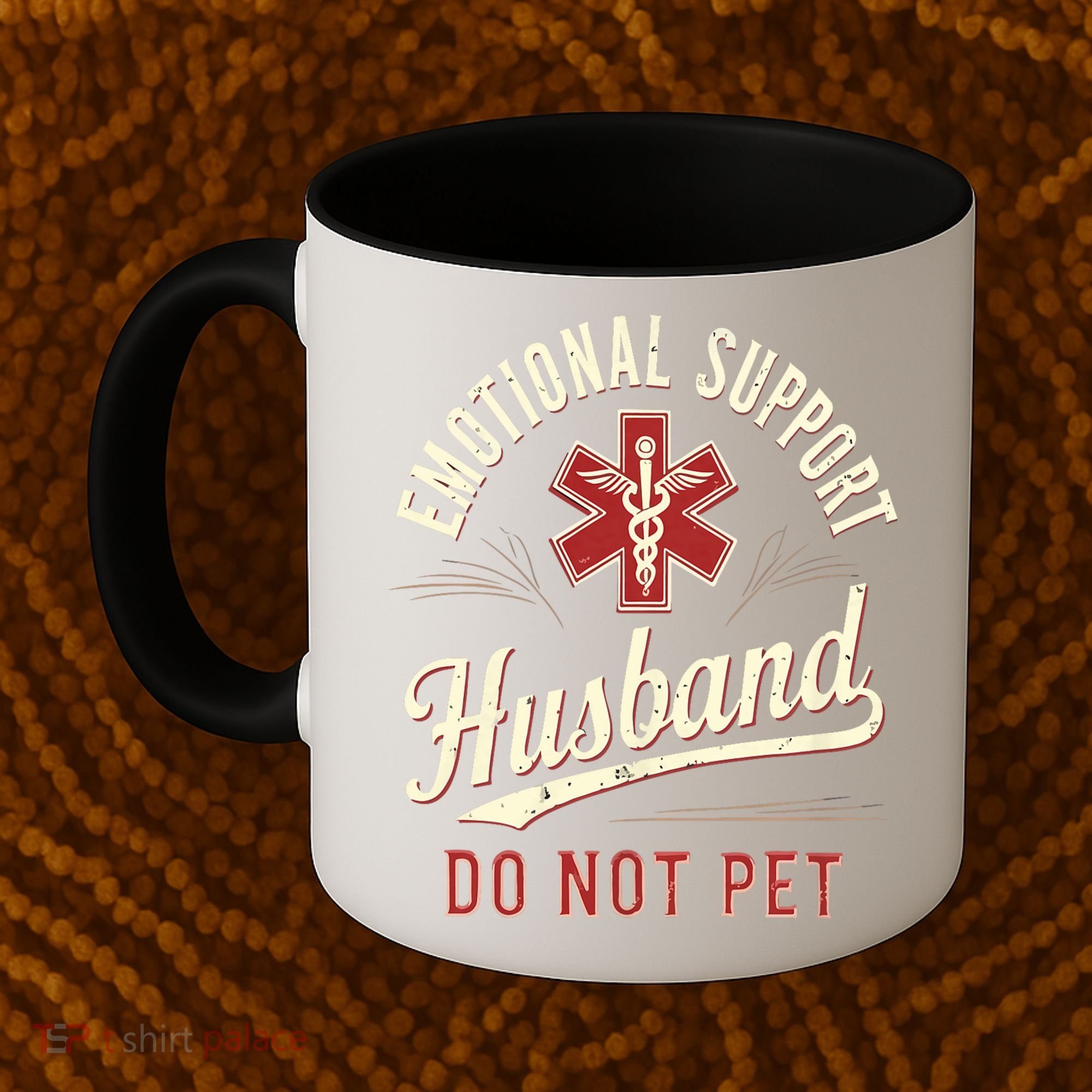 Do Not Pet Emotional Support Husband Funny Coffee Mug