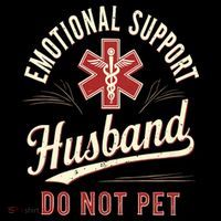 Do Not Pet Emotional Support Husband Funny Coaster thumb 2