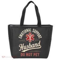 Do Not Pet Emotional Support Husband Funny Tote Bag thumb 0