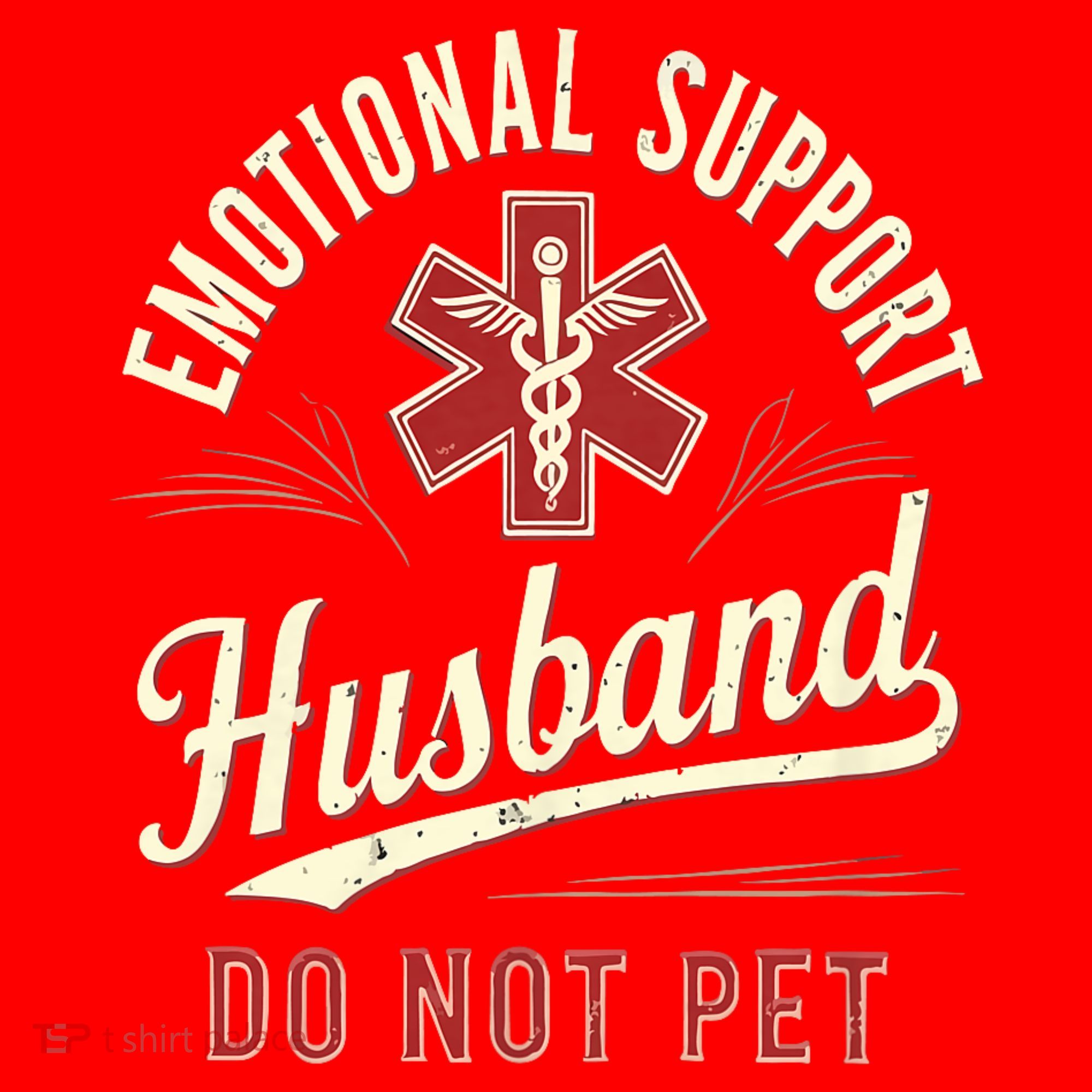 Do Not Pet Emotional Support Husband Funny Santa Hat
