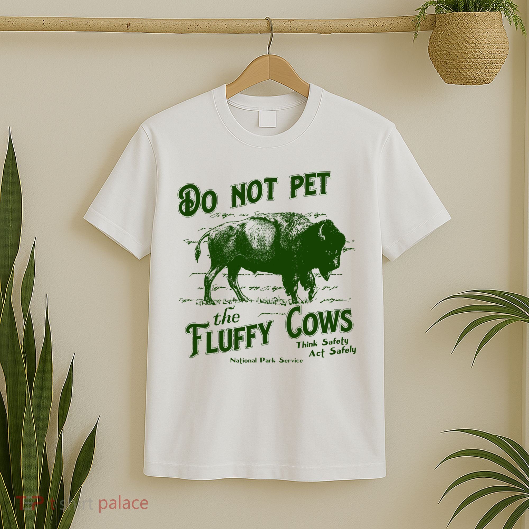 Do Not Pet The Fluffy Cows American Bison Vintage T-Shirt