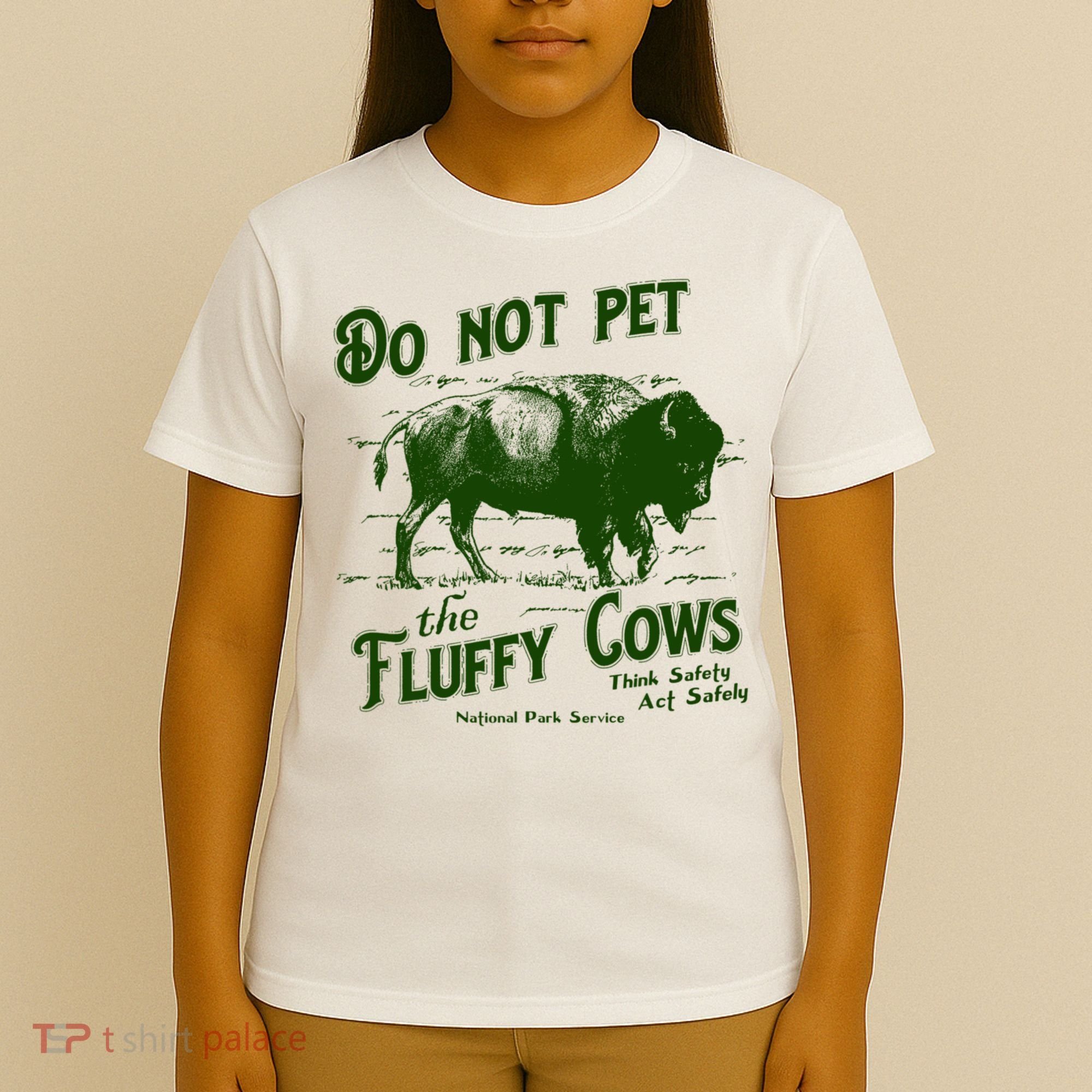 Do Not Pet The Fluffy Cows American Bison Vintage T-Shirt