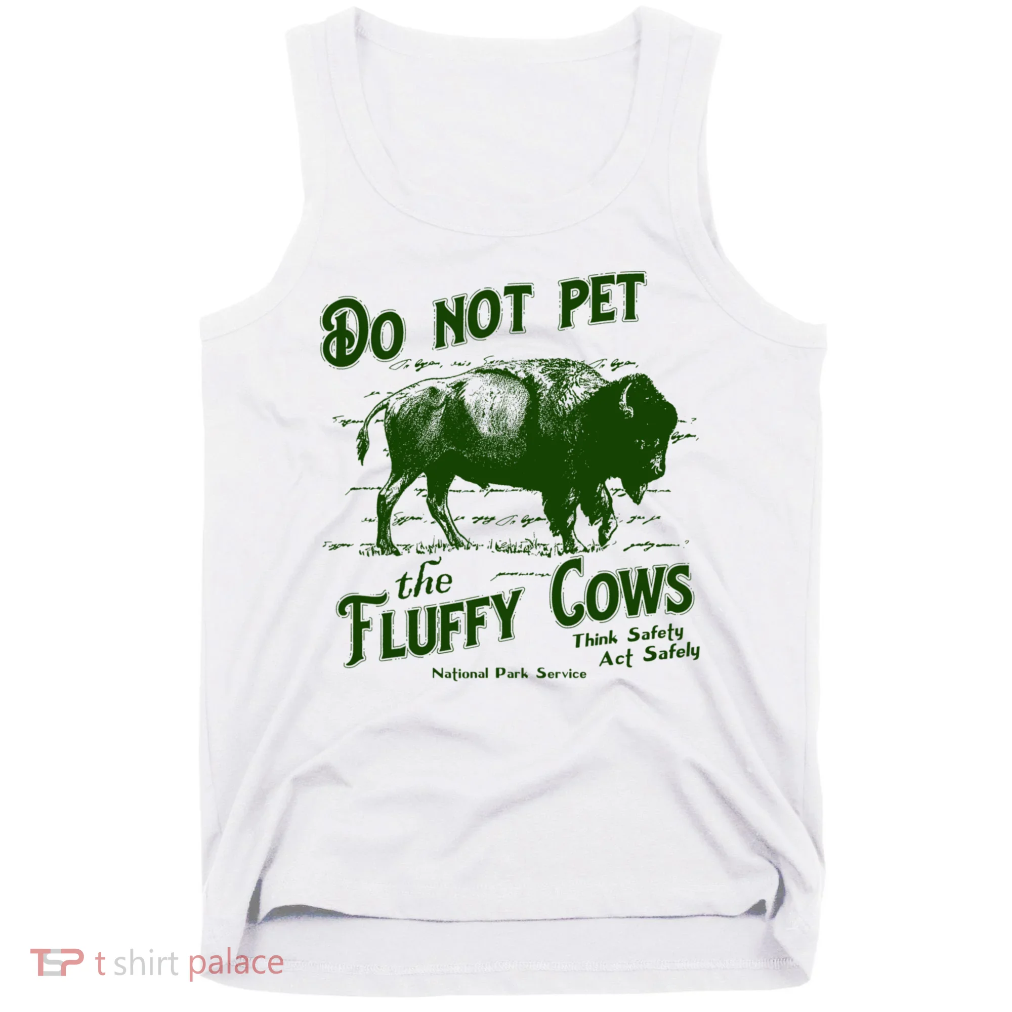 Do Not Pet The Fluffy Cows American Bison Vintage Tank Top