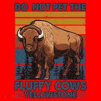 Do Not Pet The Fluffy Cows Buffalo & Bison Yellowstone Park Santa Hat thumb 1