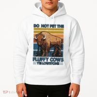 Do Not Pet The Fluffy Cows Buffalo & Bison Yellowstone Park Hoodie thumb 2