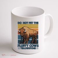 Do Not Pet The Fluffy Cows Buffalo & Bison Yellowstone Park Coffee Mug thumb 1