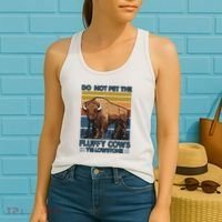 Do Not Pet The Fluffy Cows Buffalo & Bison Yellowstone Park Women's Tank Top thumb 2